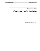 Предварительный просмотр 1 страницы Crestron e-Schedule Programmer'S Manual