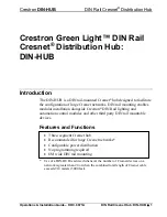 Предварительный просмотр 5 страницы Crestron Green Light DIN-HUB Operations & Installation Manual