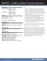 Preview for 4 page of Crestron HD-EXT4-C Specifications