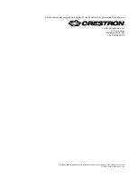 Предварительный просмотр 2 страницы Crestron IM-WCC Operations & Installation Manual