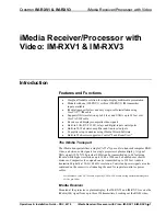 Preview for 5 page of Crestron iMedia IM-RXV1 Operations & Installation Manual