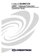 Предварительный просмотр 1 страницы Crestron infiNET Gateway C2N-MNETGW Operation Manual