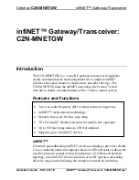 Предварительный просмотр 5 страницы Crestron infiNET Gateway C2N-MNETGW Operation Manual