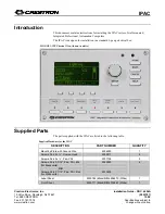 Crestron IPAC Installation Manual preview