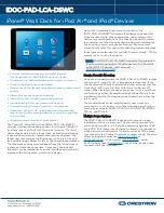 Crestron iPanel IDOC-PAD-LCA-DSWC Series Quick Start Manual preview