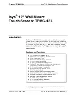 Предварительный просмотр 5 страницы Crestron Isys TPMC-12L Operation Manual