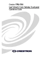 Crestron Isys TPS-1700 Operation Manual предпросмотр