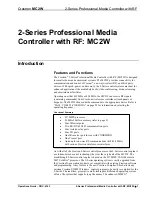 Preview for 5 page of Crestron MC2W Operation Manual