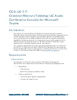 Preview for 5 page of Crestron Mercury CCS-UC-1-T Supplemental Manual