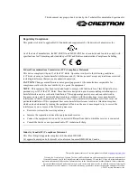 Предварительный просмотр 2 страницы Crestron MP-FS-RX1 Operations & Installation Manual