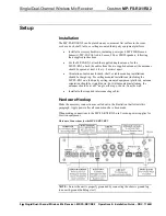 Предварительный просмотр 12 страницы Crestron MP-FS-RX1 Operations & Installation Manual