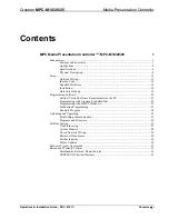 Preview for 3 page of Crestron MPC-20 Operations & Installation Manual