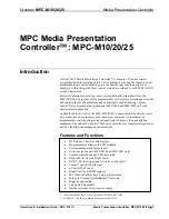 Preview for 5 page of Crestron MPC-20 Operations & Installation Manual