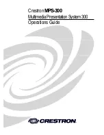 Предварительный просмотр 1 страницы Crestron MPS-300 Operation Manual