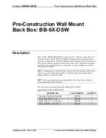 Preview for 5 page of Crestron Pre-Construction Wall Mount Back Box BB-6X-DSW Installation Manual