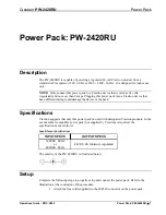 Preview for 2 page of Crestron PW-2420RU Operation Manual