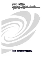 Предварительный просмотр 1 страницы Crestron QM-DA Operation Manual