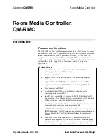 Preview for 5 page of Crestron QM-RMC Operation Manual