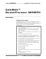 Preview for 5 page of Crestron QM-RMCRX Operation Manual