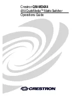 Crestron QuickMedia QM-MD4X4 Operation Manual preview