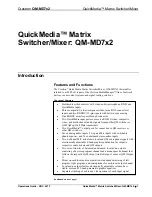 Preview for 5 page of Crestron QuickMedia QM-MD7x2 Operation Manual