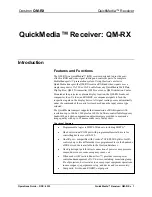 Preview for 5 page of Crestron QuickMedia QM-RX Operation Manual