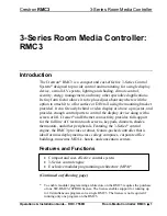 Preview for 5 page of Crestron RMC3 Operation And Installation Manual