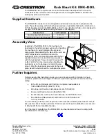 Crestron RMK-4000L Installation Manual preview