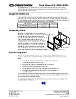 Preview for 1 page of Crestron RMK-4000L Installation Manual