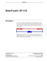 Crestron SmarTouch ST-112 Datasheet preview