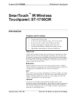 Предварительный просмотр 5 страницы Crestron SmarTouch ST-1700CIR Operation Manual