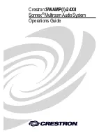 Crestron Sonnex SWAMP(I)-24X8 Operation Manual preview