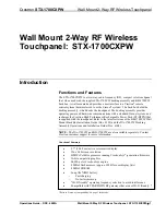 Preview for 5 page of Crestron STX-1700CXPW Operation Manual