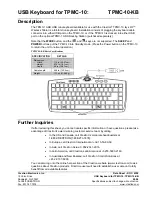 Предварительный просмотр 1 страницы Crestron TPMC-10-KB Datasheet