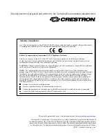 Preview for 2 page of Crestron TPMC-3X-DSW Operations & Installation Manual