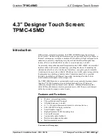 Preview for 5 page of Crestron TPMC-4SMD Operations & Installation Manual