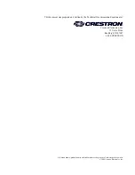 Предварительный просмотр 2 страницы Crestron TPS-ENETL Operations & Installation Manual