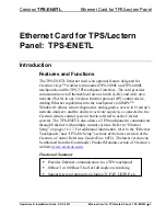 Предварительный просмотр 5 страницы Crestron TPS-ENETL Operations & Installation Manual