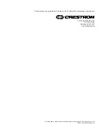 Предварительный просмотр 2 страницы Crestron TPS-G-TPI Operation Manual