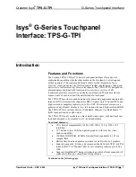 Preview for 5 page of Crestron TPS-G-TPI Operation Manual