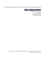 Предварительный просмотр 2 страницы Crestron TPS-VIDL-1 Operations & Installation Manual