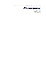 Preview for 2 page of Crestron TPS-XDS Operation Manual