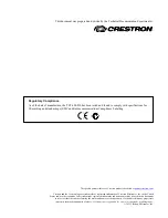 Preview for 2 page of Crestron TST-600-DS Installation Manual