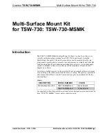 Preview for 3 page of Crestron TSW-730-MSMK Installation Manual