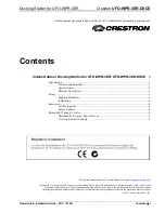 Preview for 2 page of Crestron UFO-WPR-3ER-DSCE Operations & Installation Manual