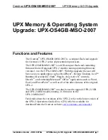 Preview for 3 page of Crestron UPX-OS4GB-MSO-2007 Installation Manual