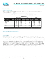 Preview for 19 page of CRH CRL GLASS-CHECK PRO GC3001 Operating Manual