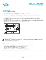 Предварительный просмотр 13 страницы CRH CRL SS96 Product Manual