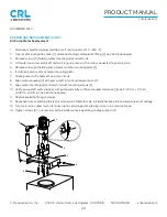 Предварительный просмотр 21 страницы CRH CRL SS96 Product Manual