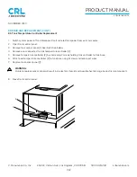 Предварительный просмотр 22 страницы CRH CRL SS96 Product Manual